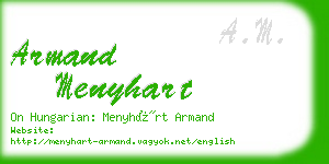 armand menyhart business card